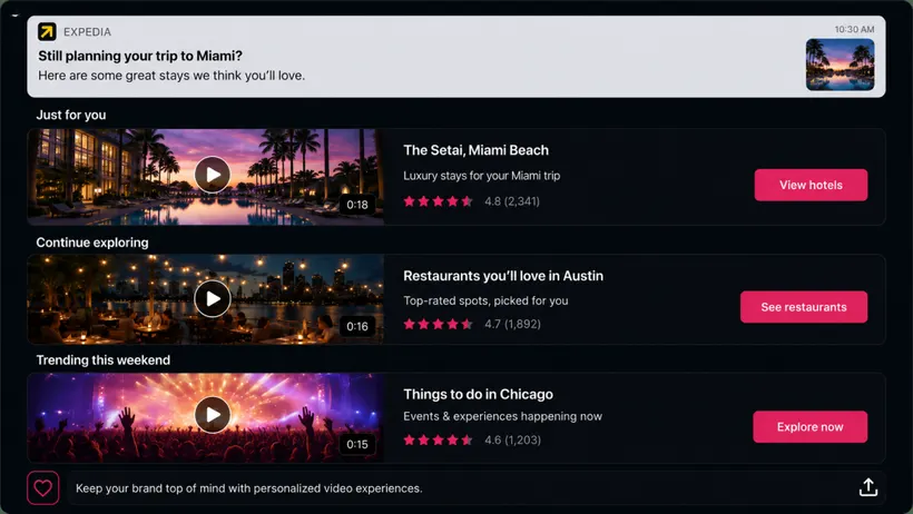 CRM re-engagement campaign with creator video